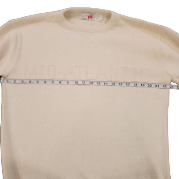 3 Trikes Stamford Mid-Atlantic Men's Cream Pullover Crew Neck Cotton Sweatshirt - Picture 7 of 10